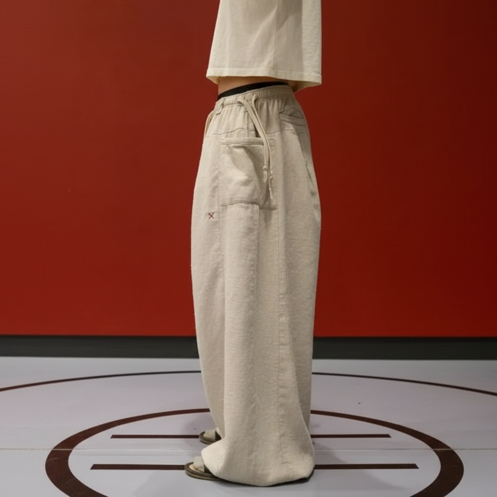 Linen Wide Panel Pants For Everyday UseLinen Wide Panel Pants For Everyday Use - Image 8