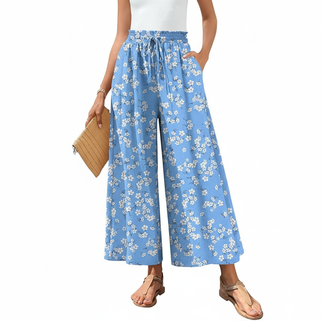 Wide Vertical Casual Palazzo Pants For WomenCasual Style Wide Fit Palazzo Pants With Pockets - Image 11