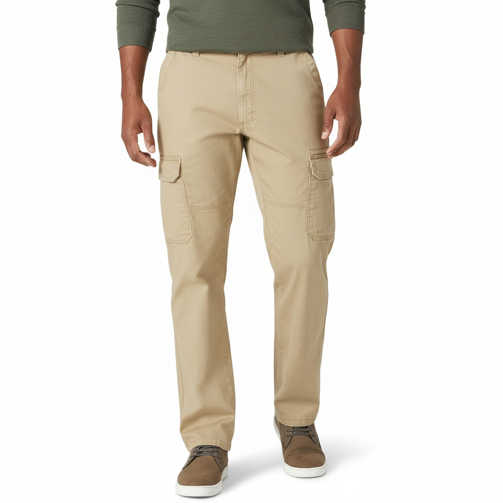Mens Relaxed Fit Stretch Cargo Pant