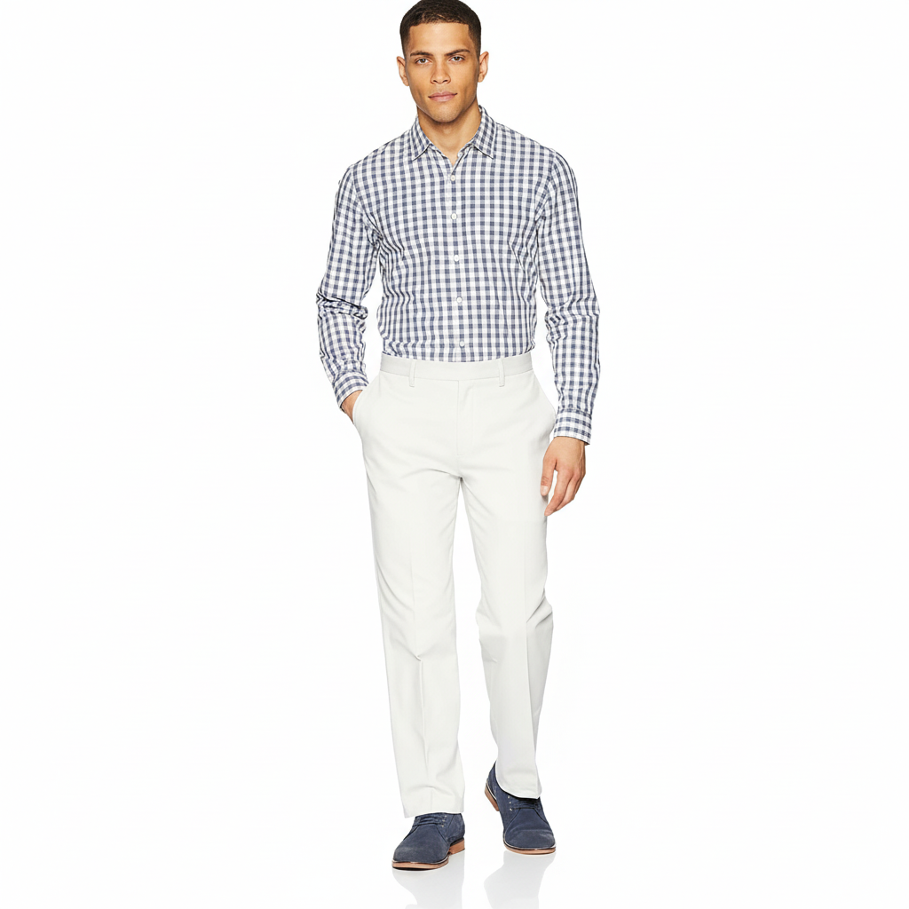 Men's Classic-Fit Wrinkle-Resistant Flat-Front Chino PantClassic Fit Wrinkle Resistant Chino Pants For Men - Image 44