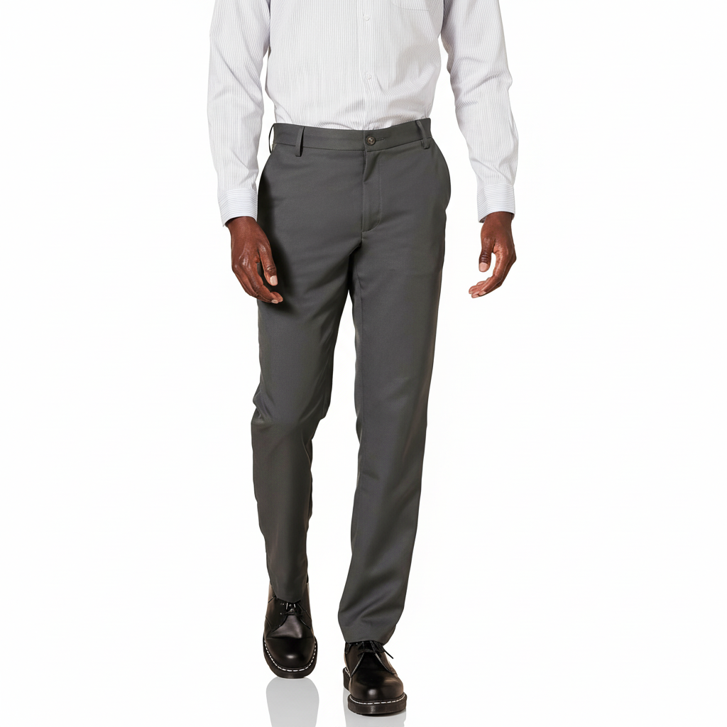 Slim Fit Flat Front Dress Pants for Men