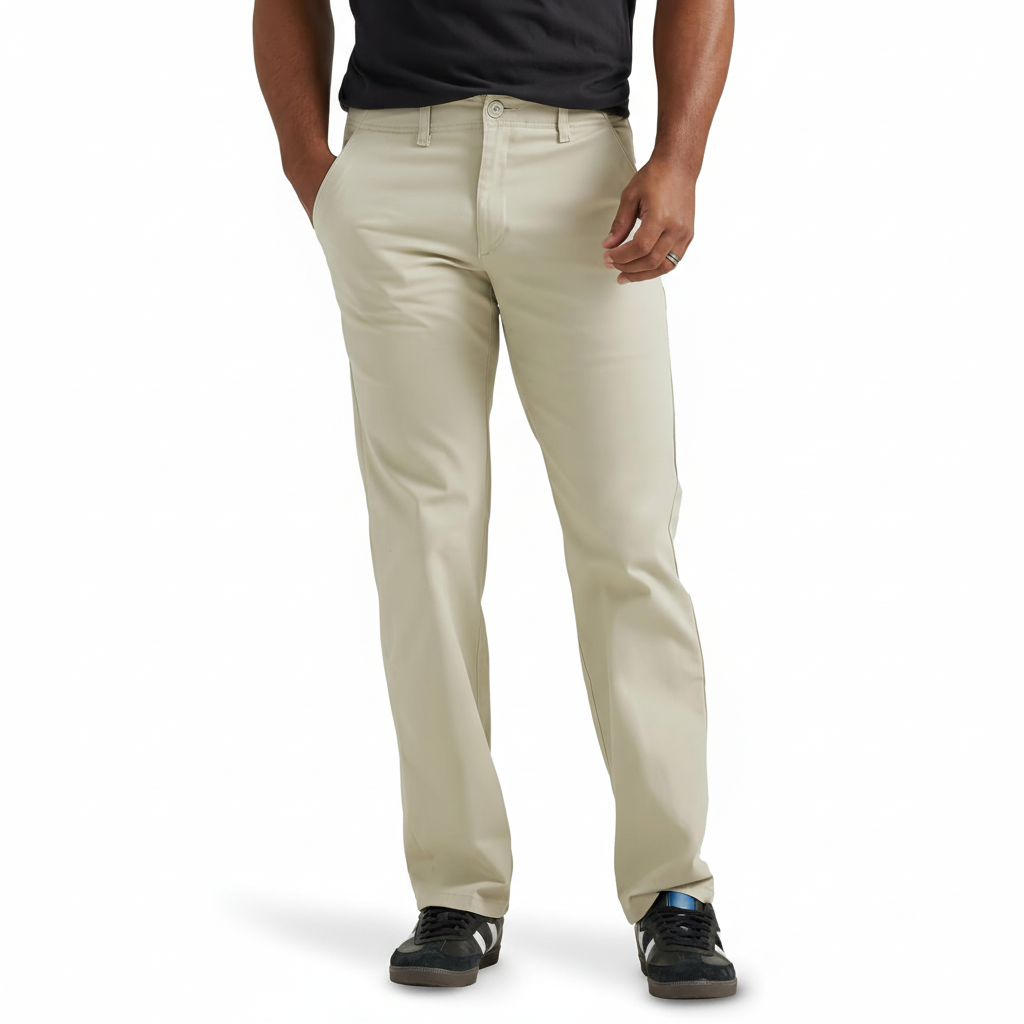 Flat Front Regular Straight Pants