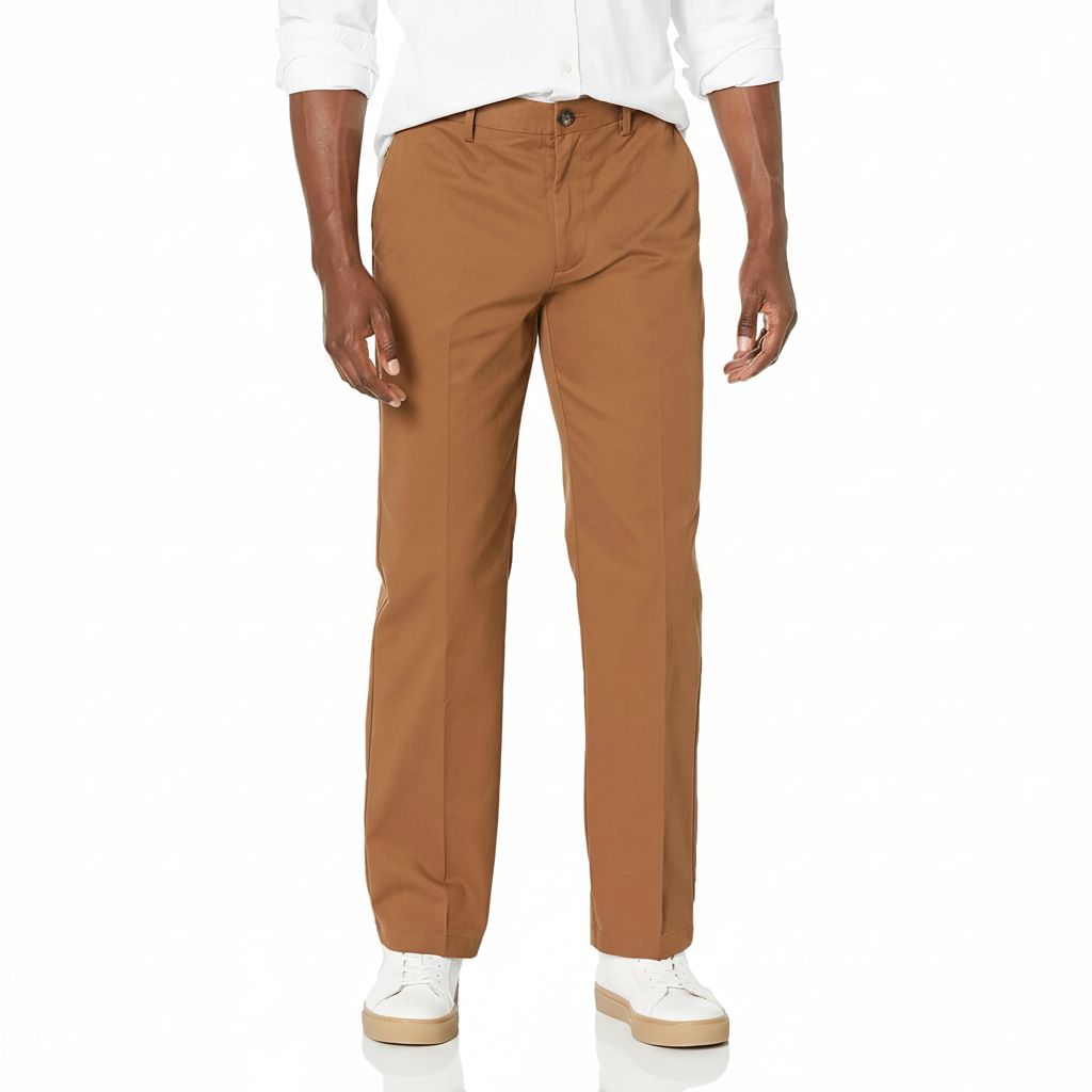 Men's Classic-Fit Wrinkle-Resistant Flat-Front Chino PantClassic Fit Wrinkle Resistant Chino Pants For Men - Image 37