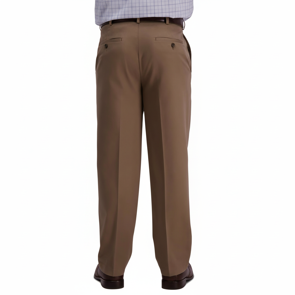 No Iron Flat Front Casual PantsNo Iron Flat Front Casual Pants With Classic Fit - Image 3