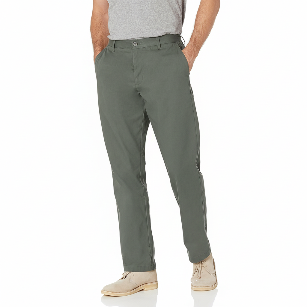 Men's Classic-Fit Wrinkle-Resistant Flat-Front Chino PantClassic Fit Wrinkle Resistant Chino Pants For Men - Image 33