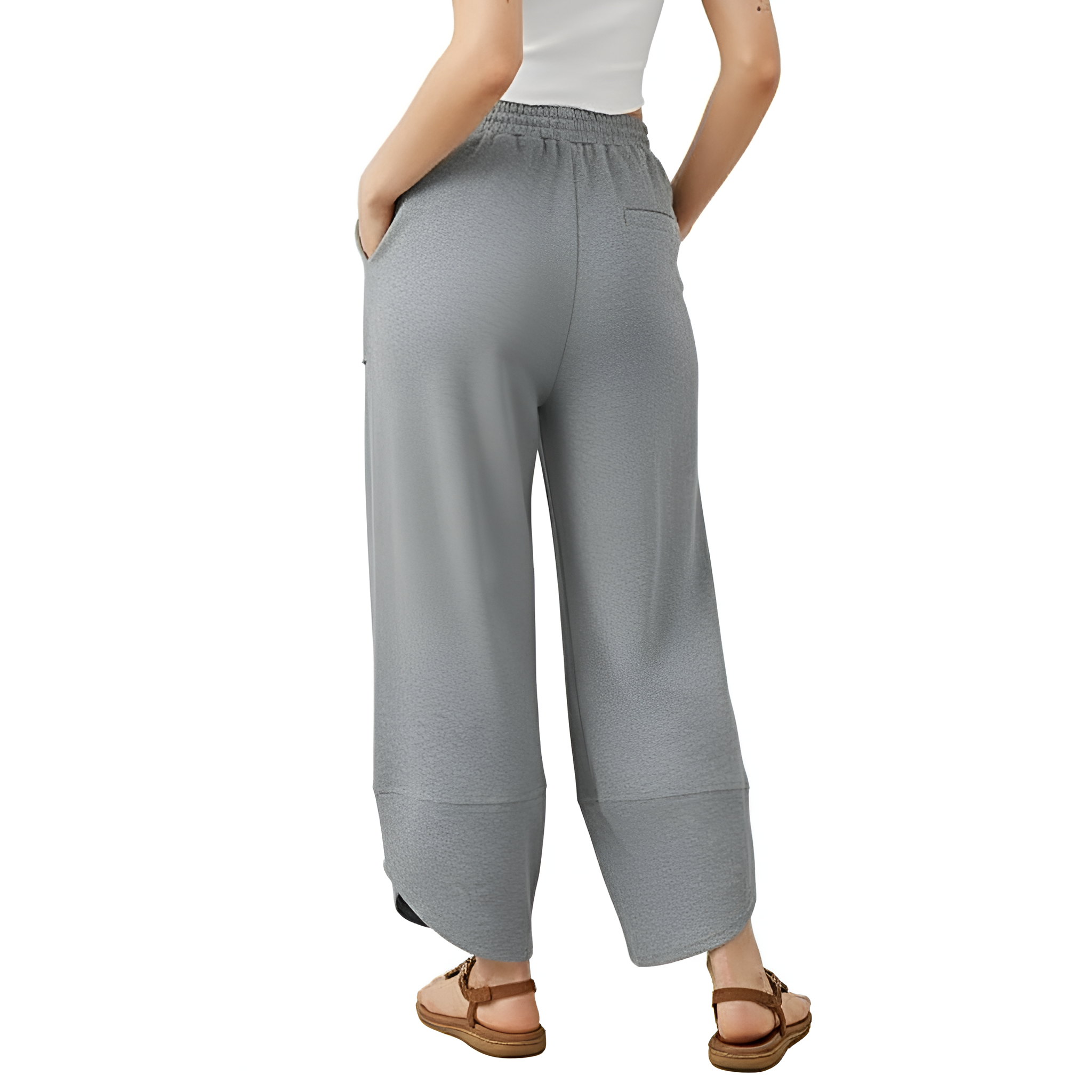 Baggy Wide Fit Casual Palazzo Pants With Pockets For Women