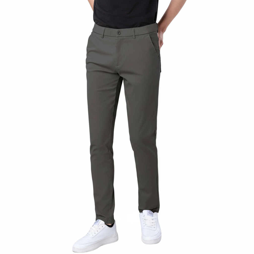 Flat Front Skinny Stretchy Trousers