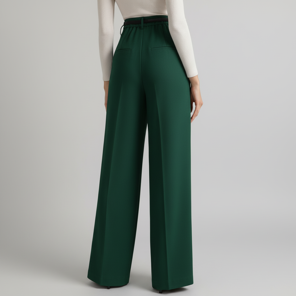Wide Fit Casual Flowy Work Palazzo Pants For WomenWide Fit Casual Flowy Work Palazzo Pants For Women - Image 12