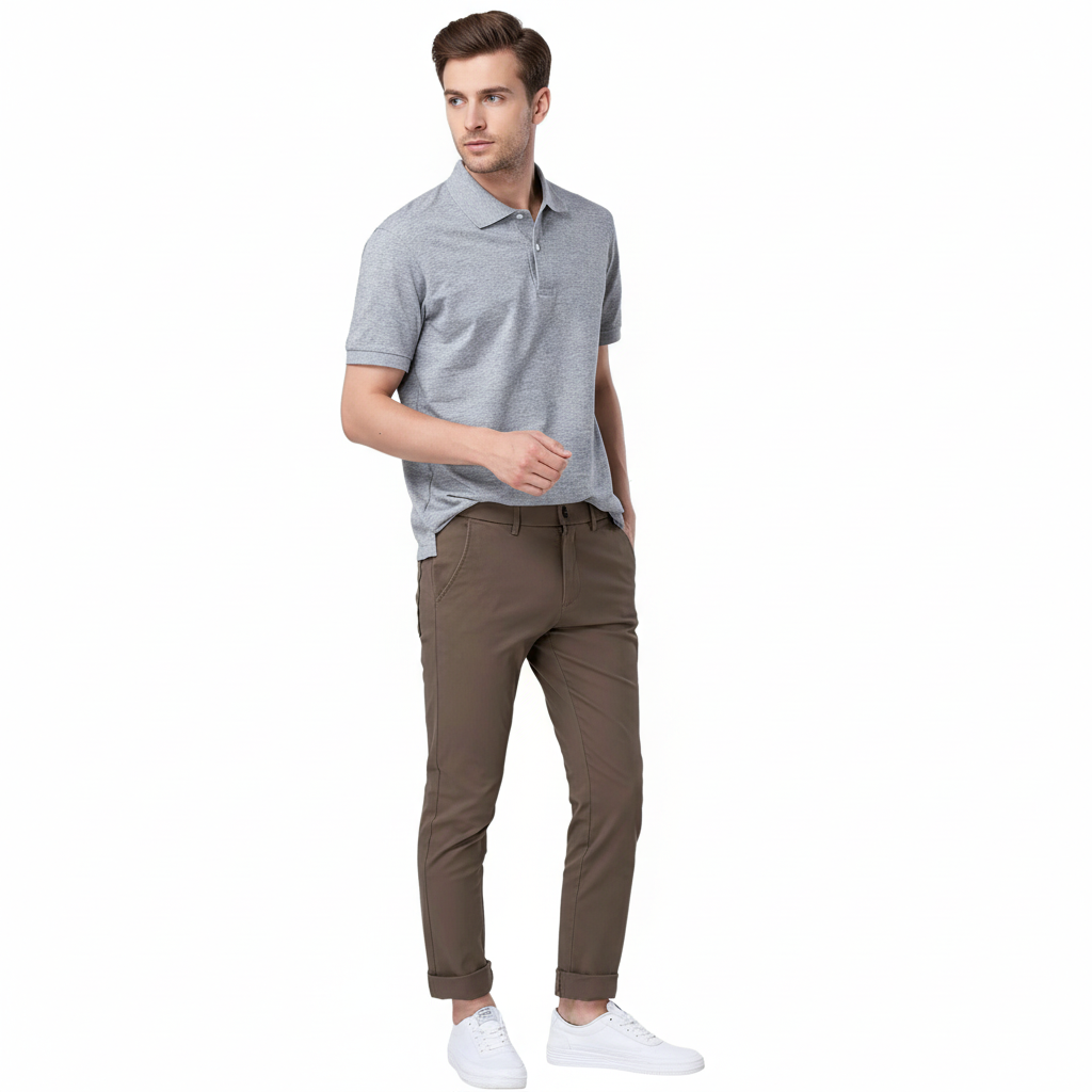 Flat Front Skinny Stretchy TrousersFlat Front Skinny Stretchy Slim Fit Tapered Trousers - Image 26