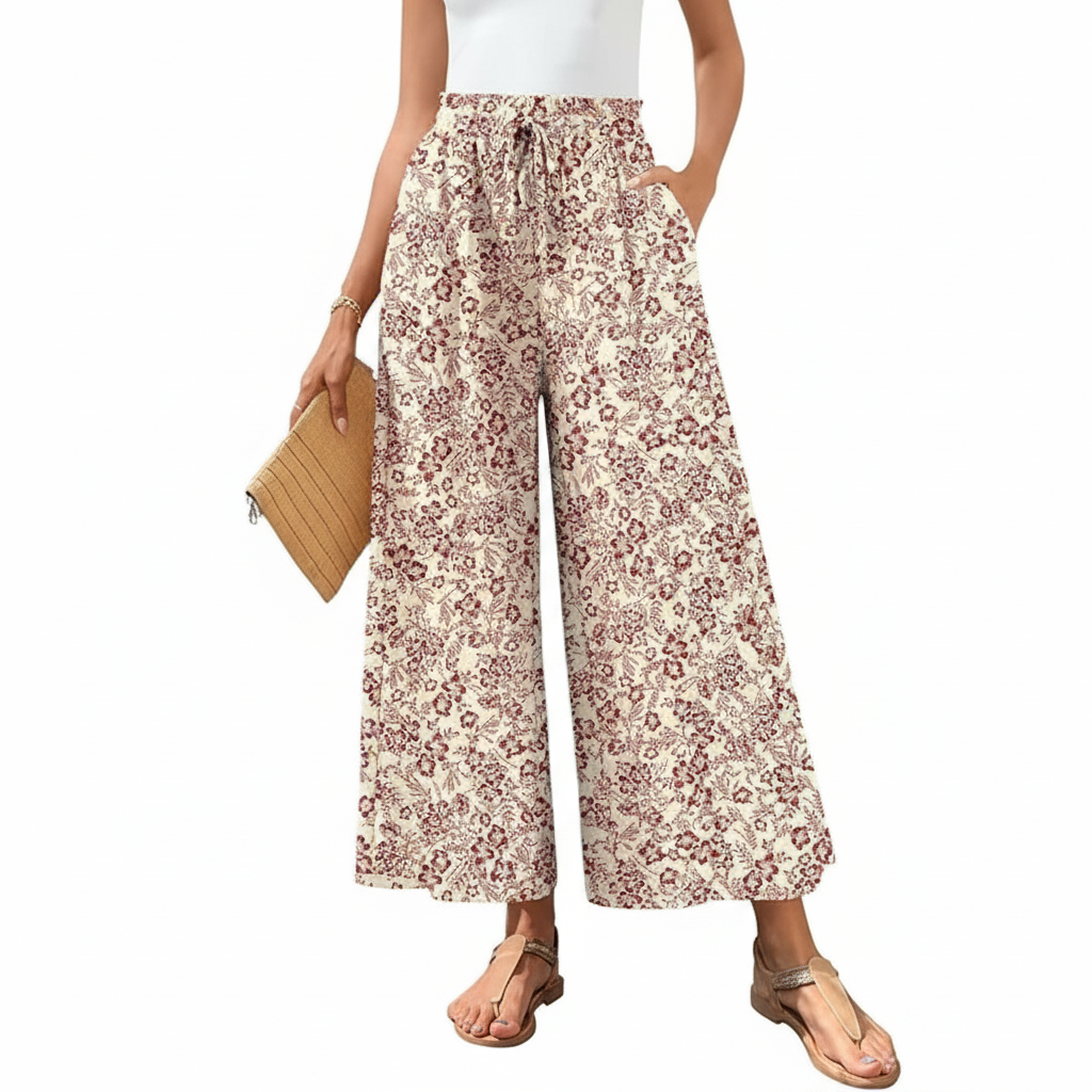 Wide Vertical Casual Palazzo Pants For WomenCasual Style Wide Fit Palazzo Pants With Pockets - Image 10