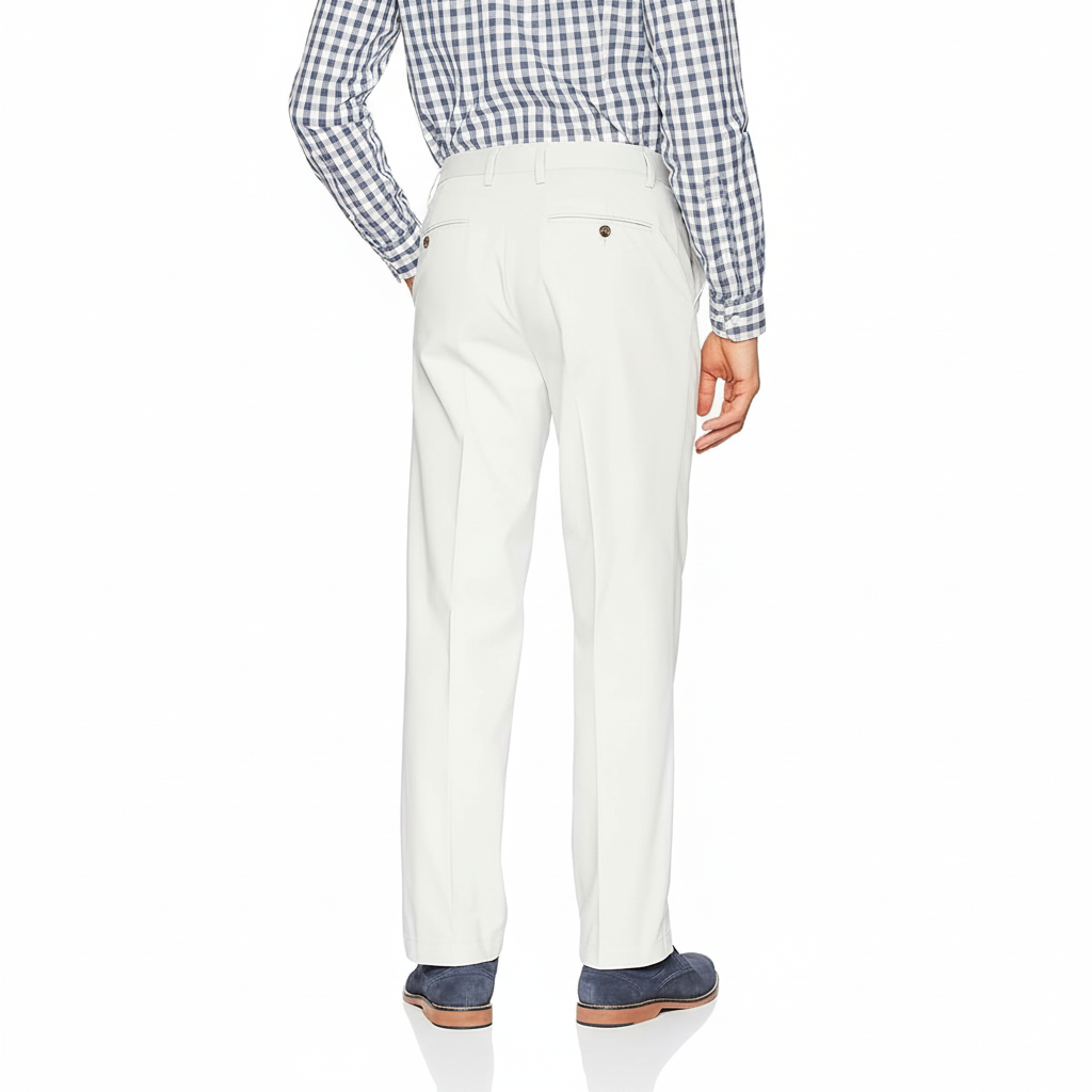 Men's Classic-Fit Wrinkle-Resistant Flat-Front Chino PantClassic Fit Wrinkle Resistant Chino Pants For Men - Image 43