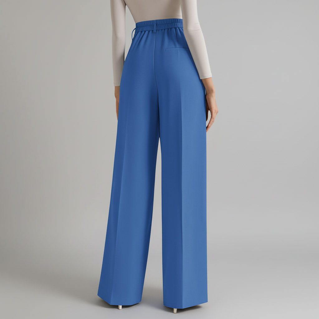 Wide Fit Casual Flowy Work Palazzo Pants For Women