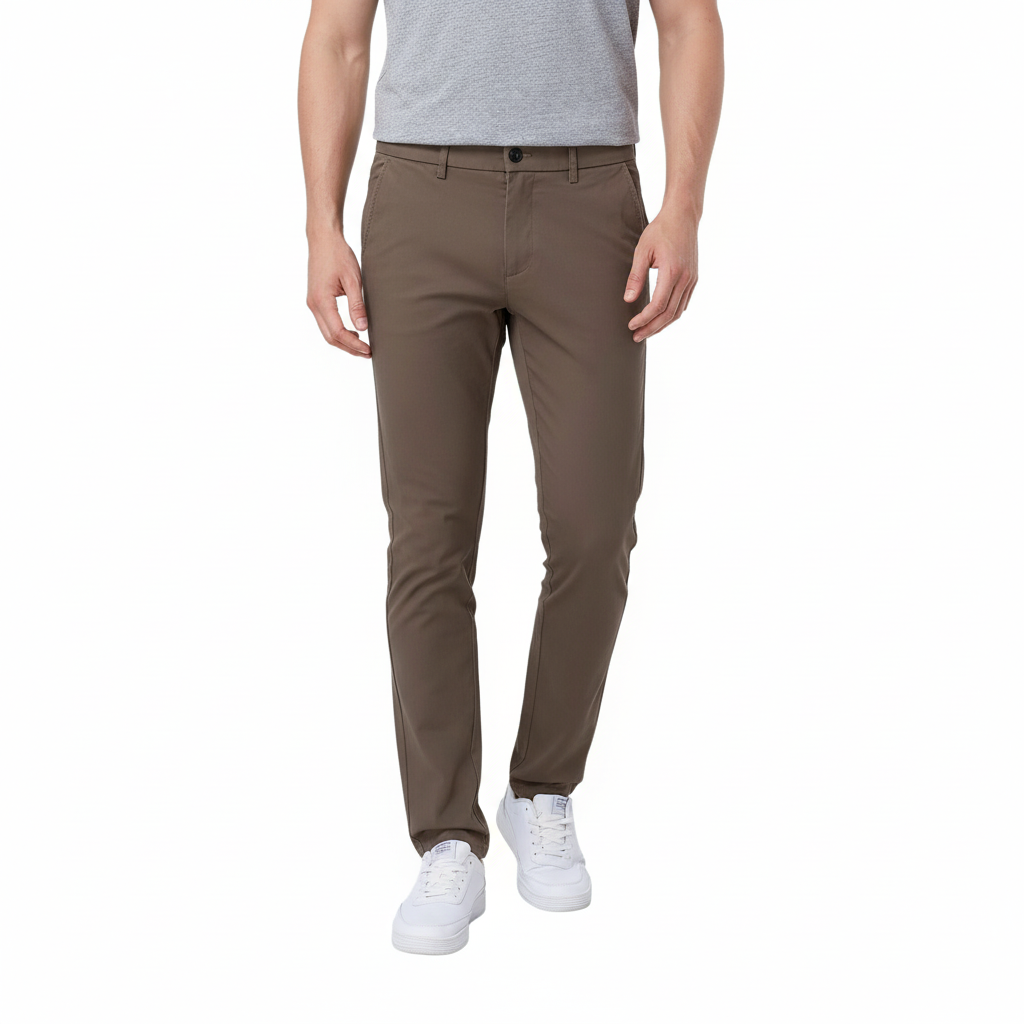 Flat Front Skinny Stretchy Trousers