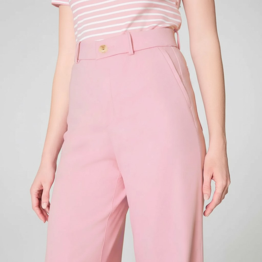 High Rise Stretch Wide Pant With Smoothing PanelHigh Rise Stretch Wide Pant With Smoothing Panel - Image 28