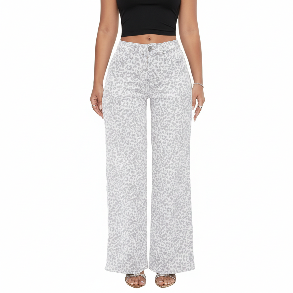 Mid Rise Wide Style Baggy Jeans For Women