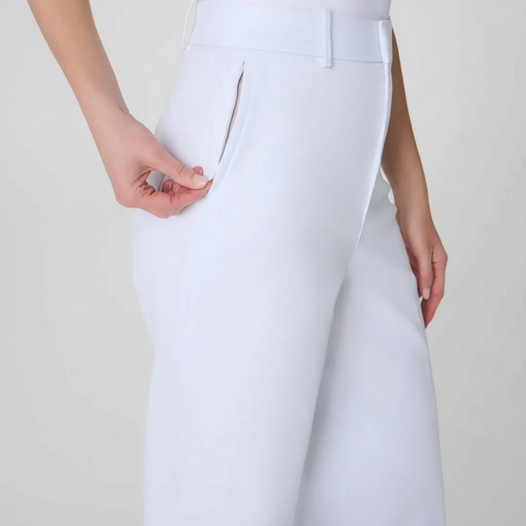 High Rise Stretch Wide Pant With Smoothing Panel