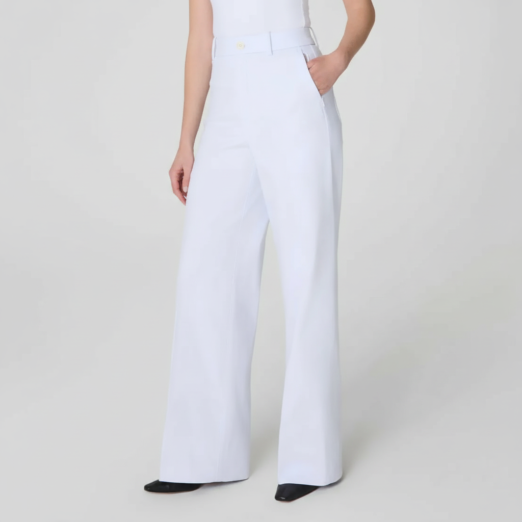High Rise Stretch Wide Pant With Smoothing Panel