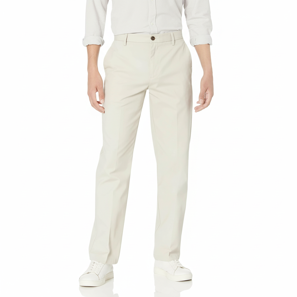 Men's Classic-Fit Wrinkle-Resistant Flat-Front Chino PantClassic Fit Wrinkle Resistant Chino Pants For Men - Image 13
