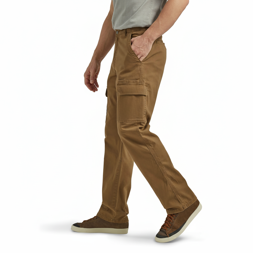 Mens Relaxed Fit Stretch Cargo Pant