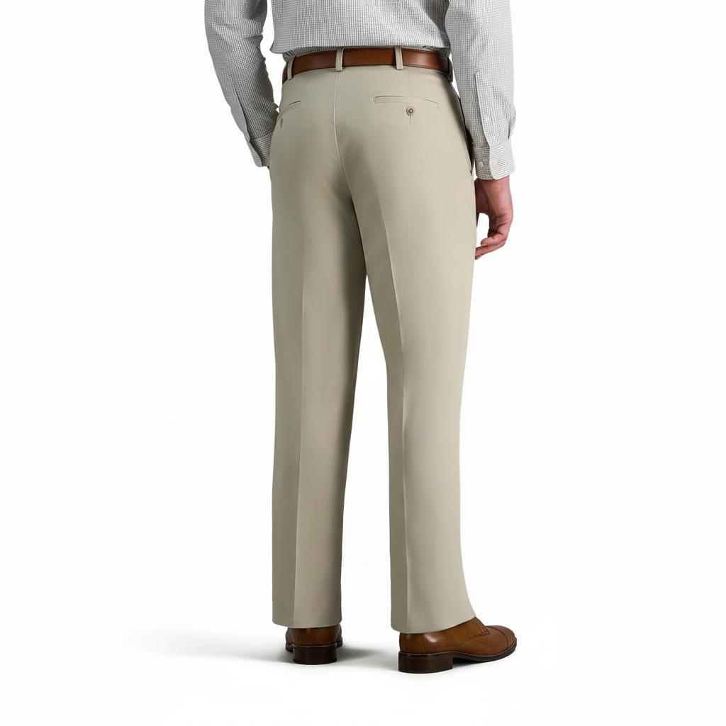 No Iron Flat Front Casual PantsNo Iron Flat Front Casual Pants With Classic Fit - Image 9