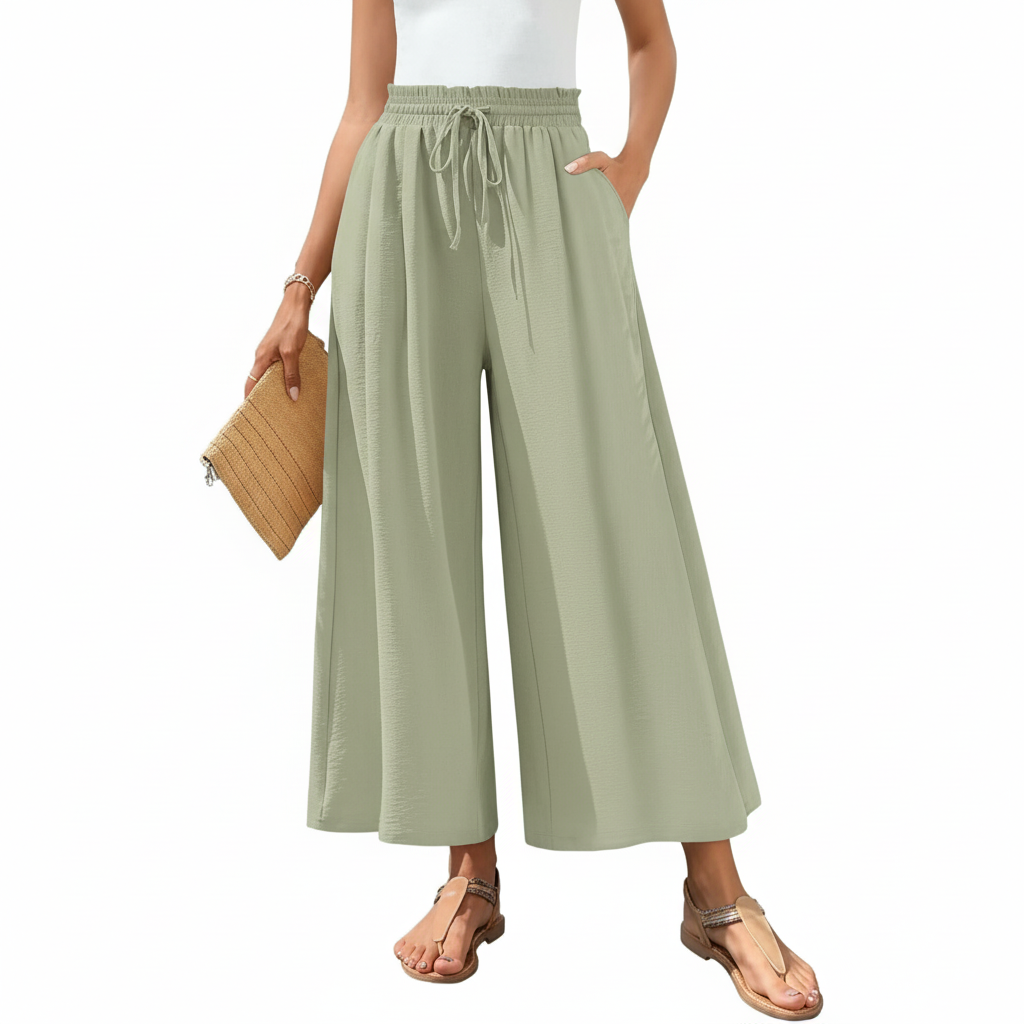 Wide Vertical Casual Palazzo Pants For WomenCasual Style Wide Fit Palazzo Pants With Pockets - Image 12