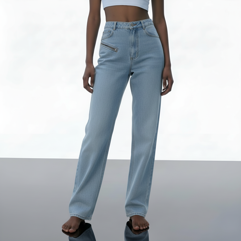 High Rise Cutout Jeans