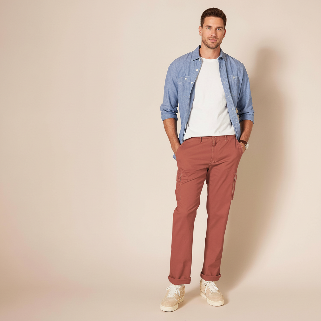 Straight Fit Stretch Cargo Pants for MenStraight Fit Stretch Cargo Pants for Men - Image 46