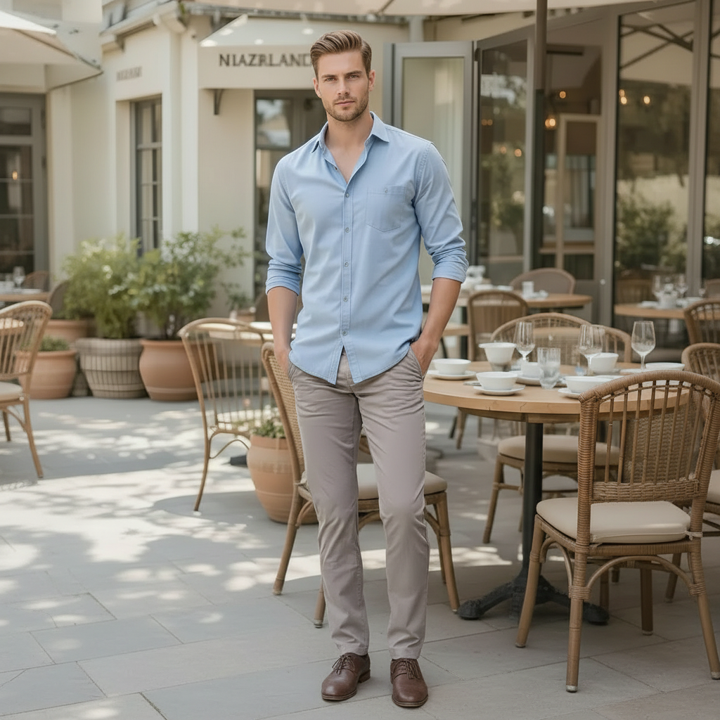 Flat Front Skinny Stretchy Trousers