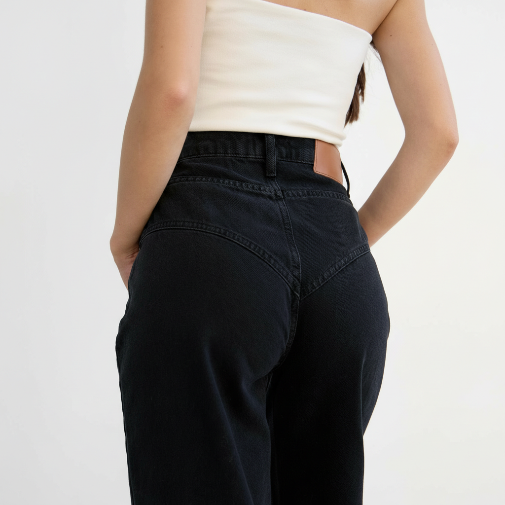 Dustproof Balaclava Hat For Winter CyclingHigh Rise Straight Cut Jeans With Shaped Yoke And Zip Button Closure - Image 3