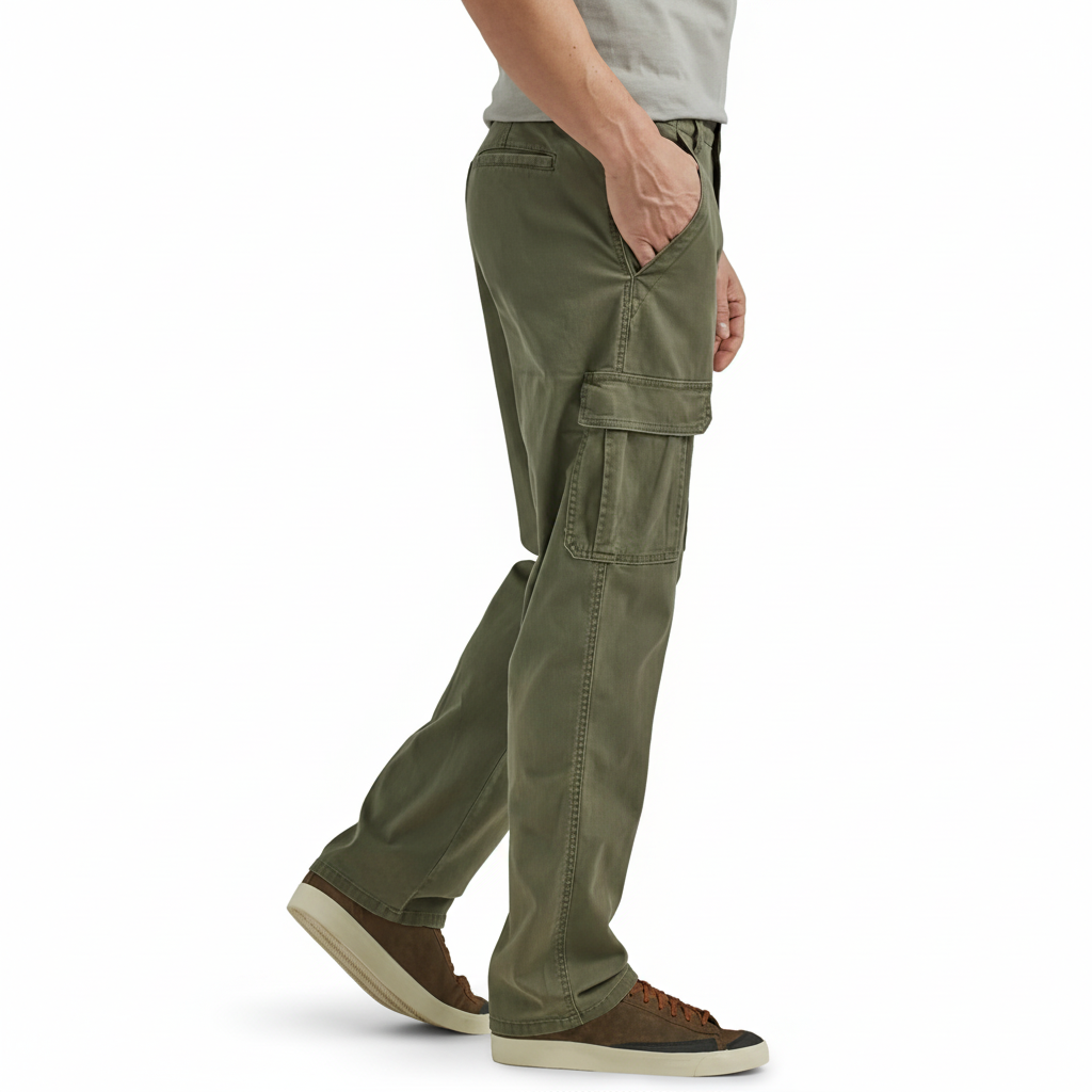 Mens Relaxed Fit Stretch Cargo Pant