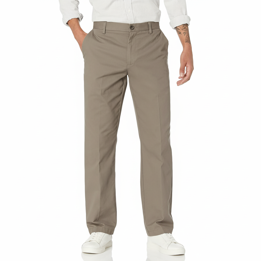 Men's Classic-Fit Wrinkle-Resistant Flat-Front Chino PantClassic Fit Wrinkle Resistant Chino Pants For Men - Image 25