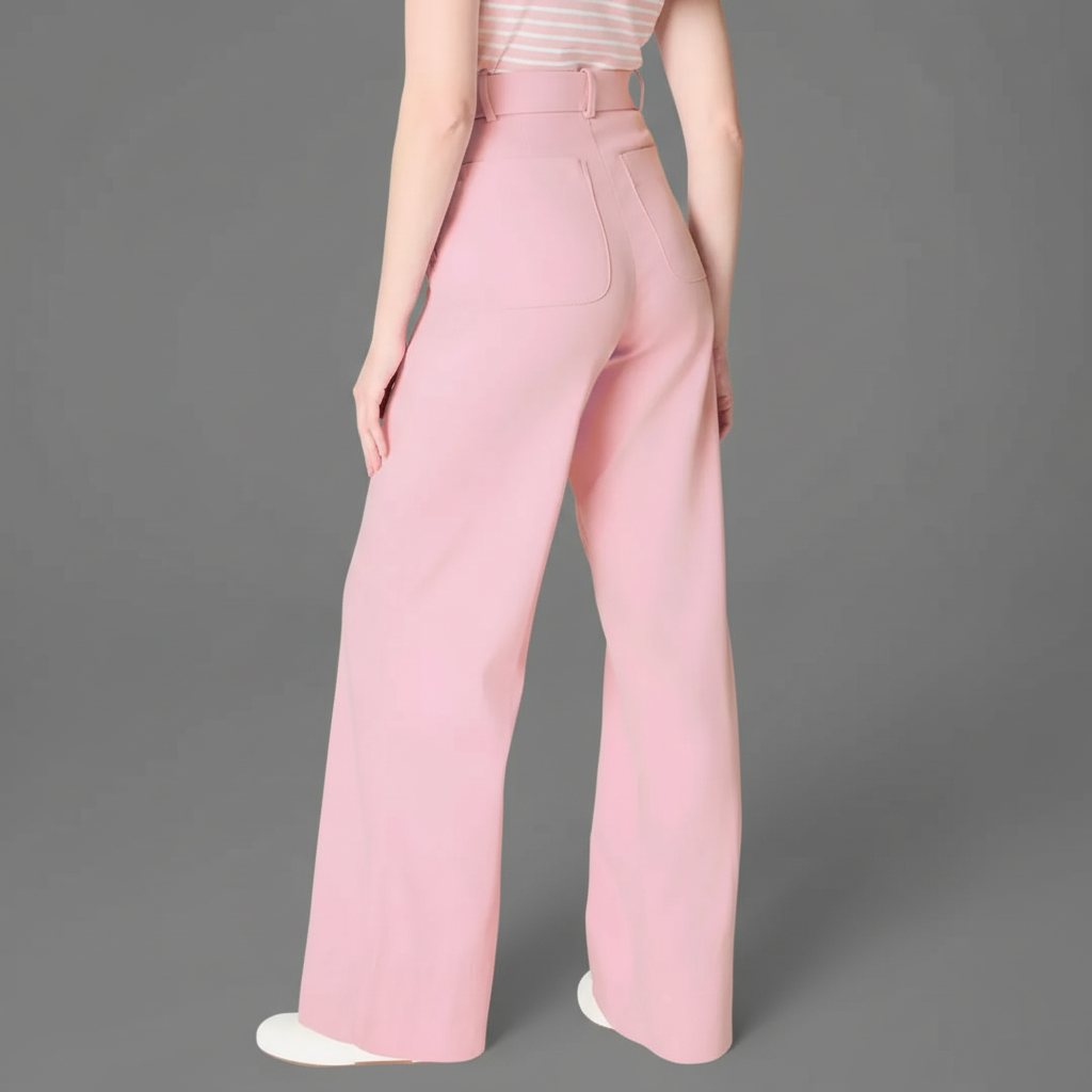 High Rise Stretch Wide Pant With Smoothing PanelHigh Rise Stretch Wide Pant With Smoothing Panel - Image 25