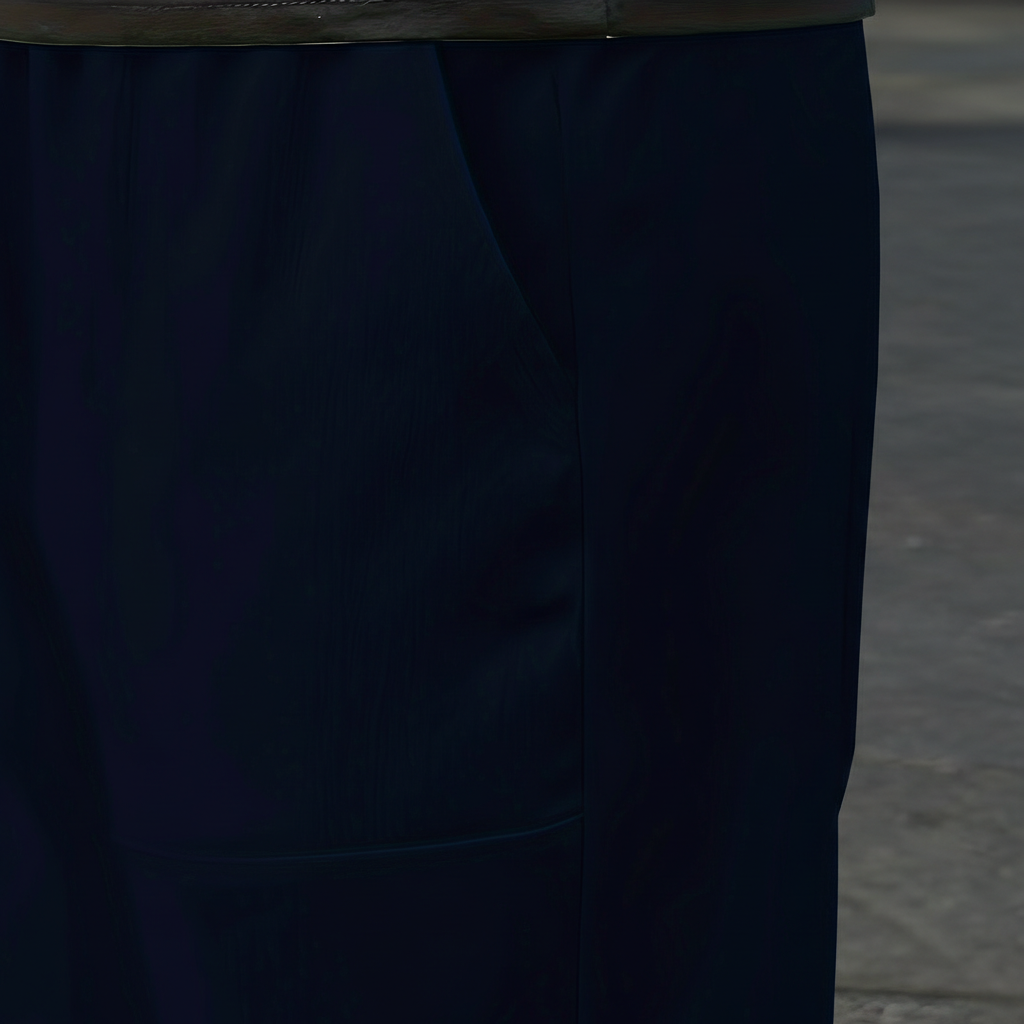 Casual Straight Cut Pants With Slight Stretch For Daily Wear