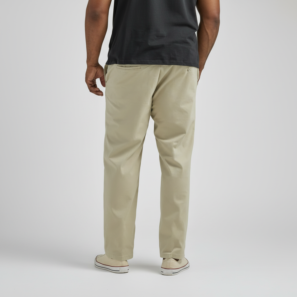 Straight Fit Casual Pants With Flex Comfort And Flat Front Style For MenRegular Straight Fit Pant With Flat Front Style For Men - Image 12