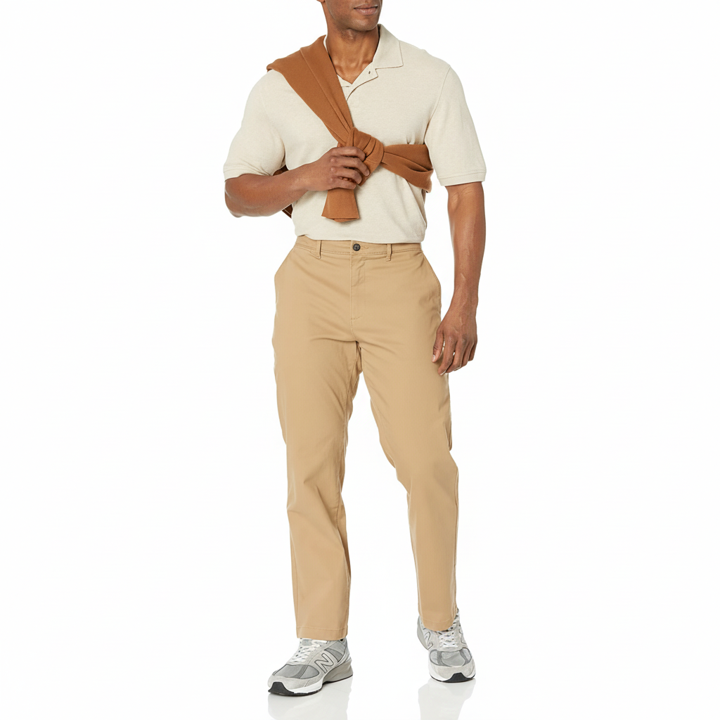 Classic Fit Casual Stretch Chino PantsClassic Fit Casual Stretch Chino Pants - Image 38