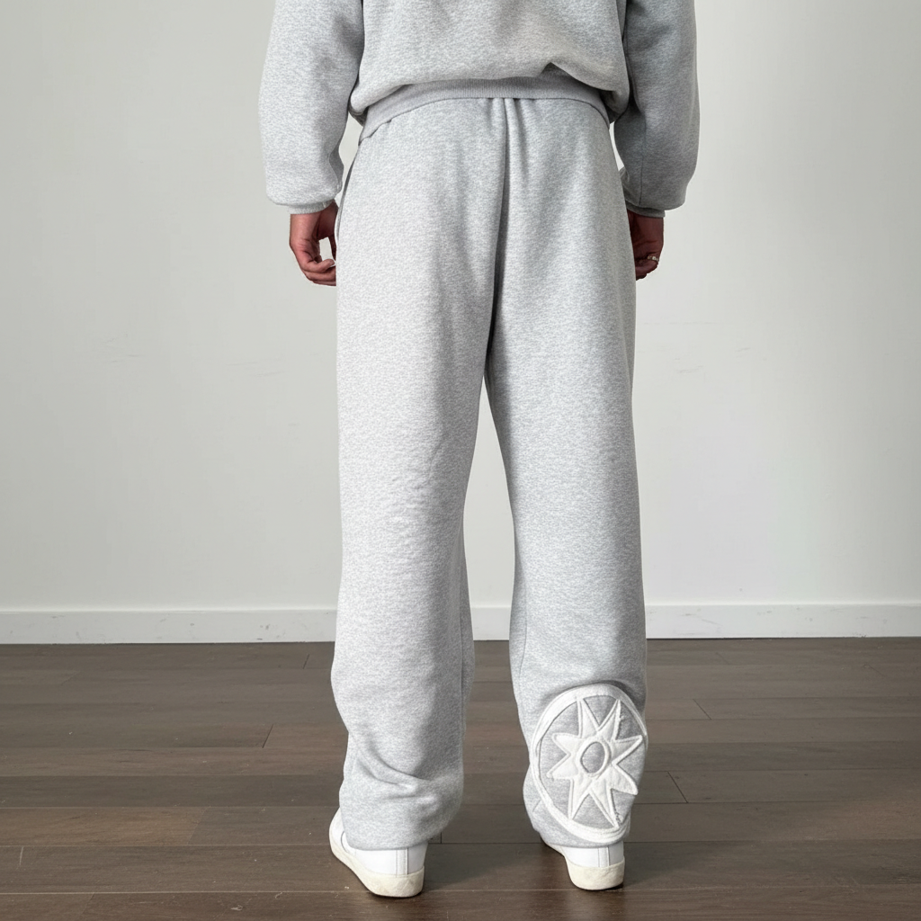 Urban Patchwork Denim Jogger Trousers