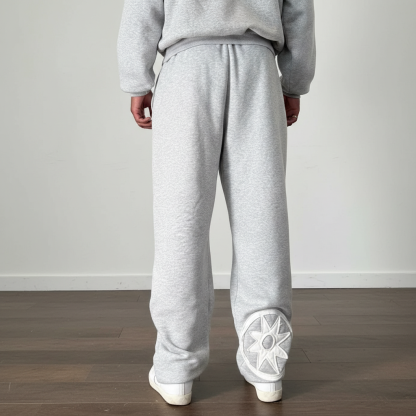 Urban Patchwork Denim Jogger Trousers