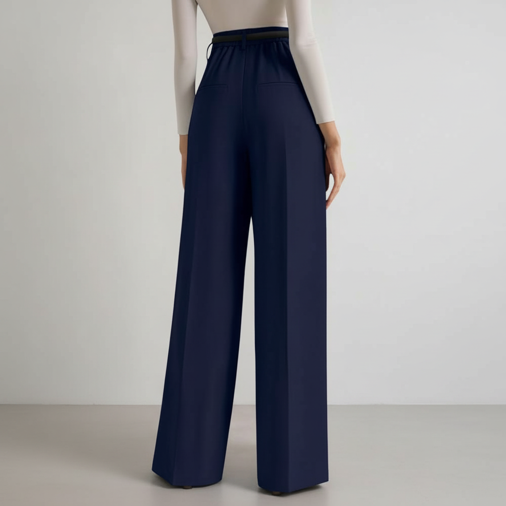 Wide Fit Casual Flowy Work Palazzo Pants For Women
