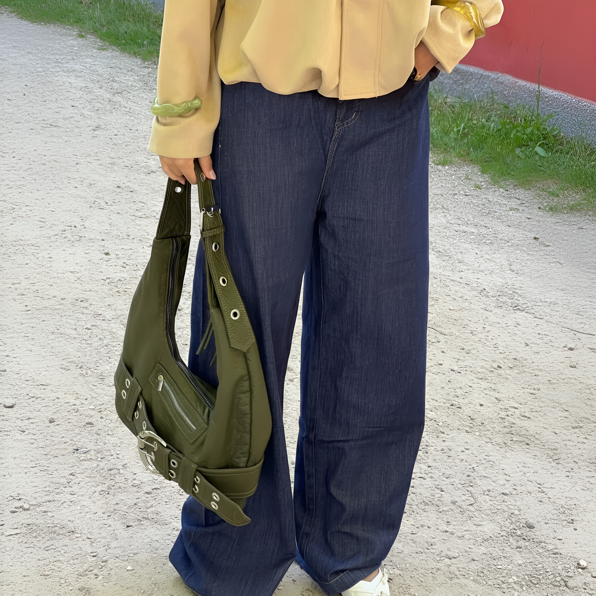 Women Casual Denim Pants Trendy High Waist Stretch JeansCasual Denim Baggy Pants With Stretch Fit - Image 5