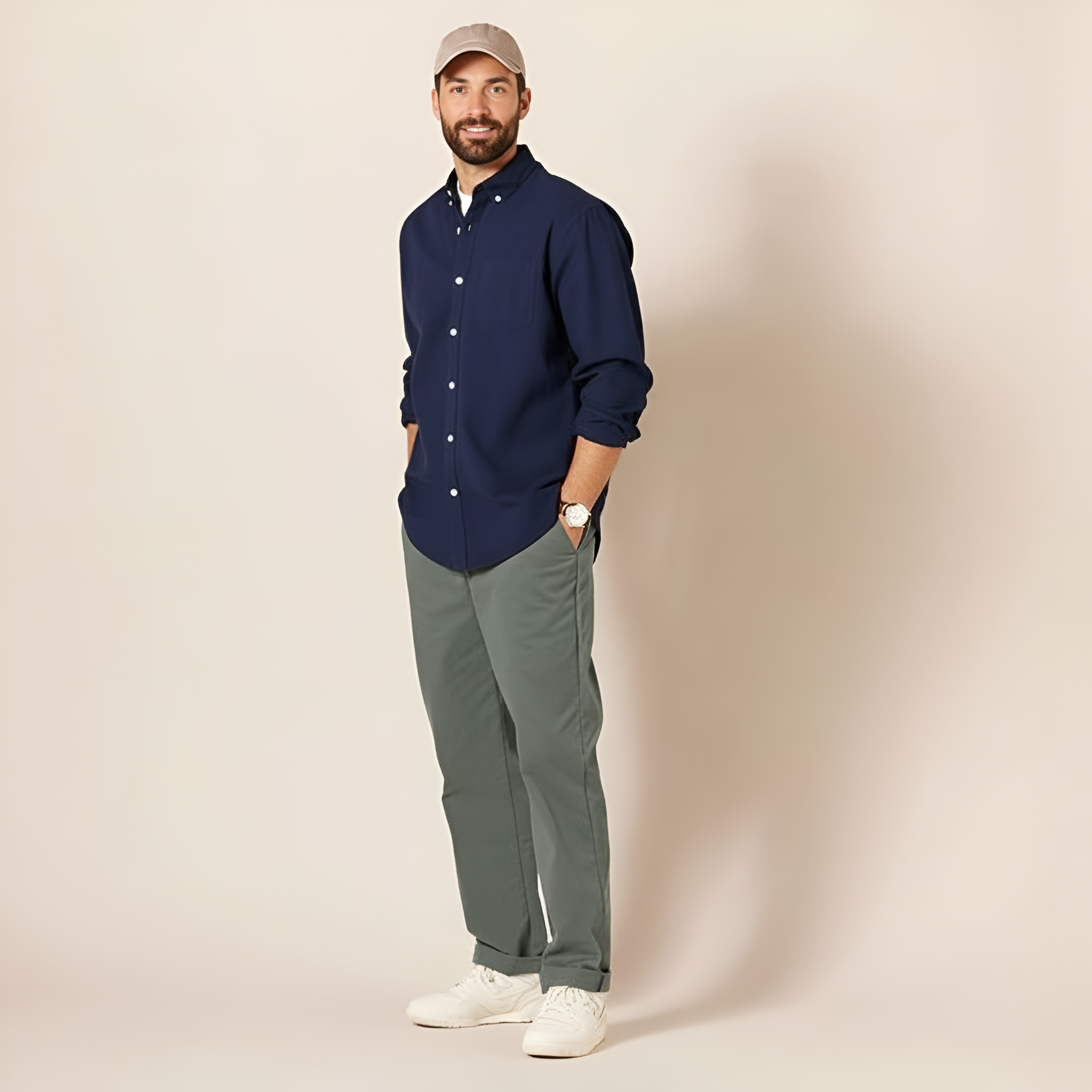 Classic Fit Wrinkle Resistant Chino Pants For Men