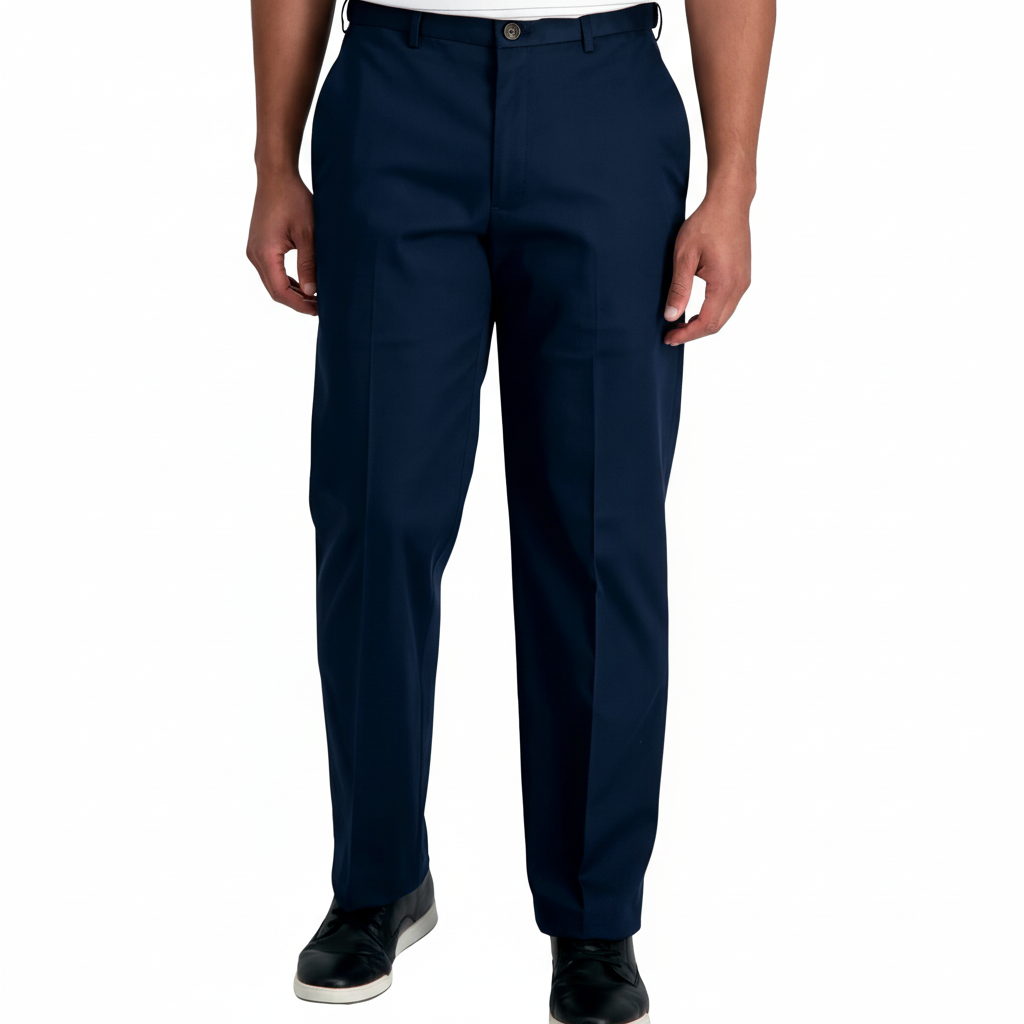 No Iron Flat Front Casual Pants