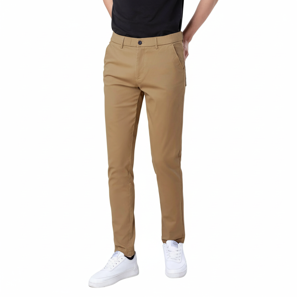 Flat Front Skinny Stretchy Trousers