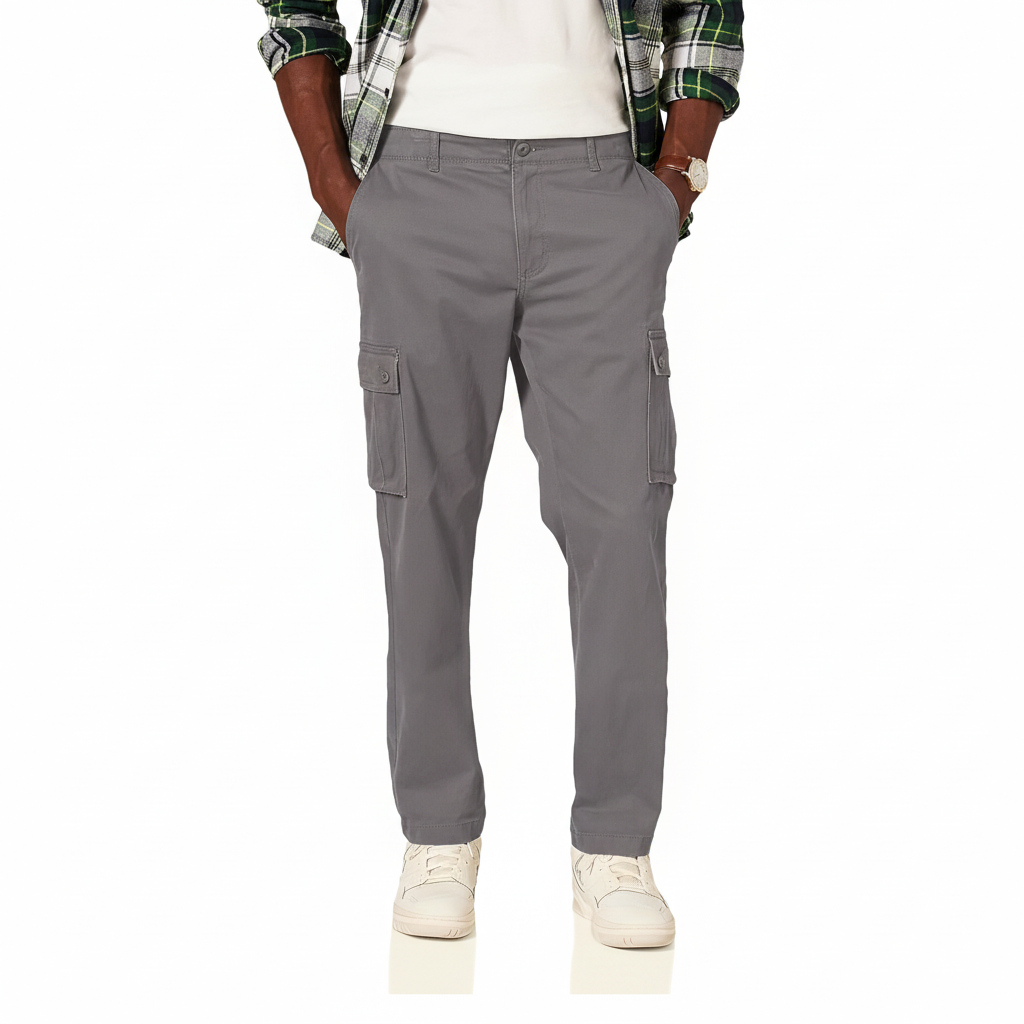 Straight Fit Stretch Cargo Pants for MenStraight Fit Stretch Cargo Pants for Men - Image 6