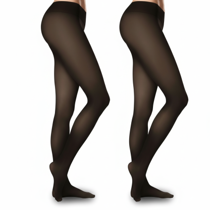 Women Fleece Lined Tights Ultra Warm Fake Sheer Look Pantyhose Thick Leggings