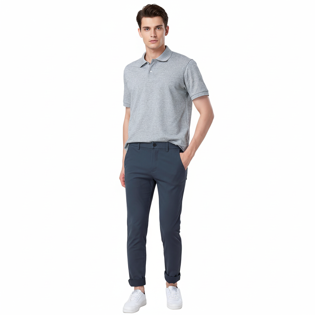 Flat Front Skinny Stretchy TrousersFlat Front Skinny Stretchy Slim Fit Tapered Trousers - Image 32