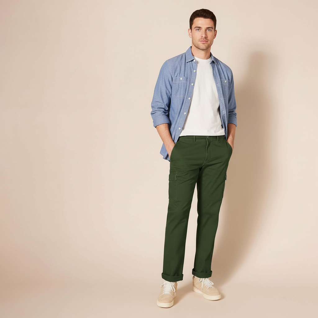 Straight Fit Stretch Cargo Pants for MenStraight Fit Stretch Cargo Pants for Men - Image 31