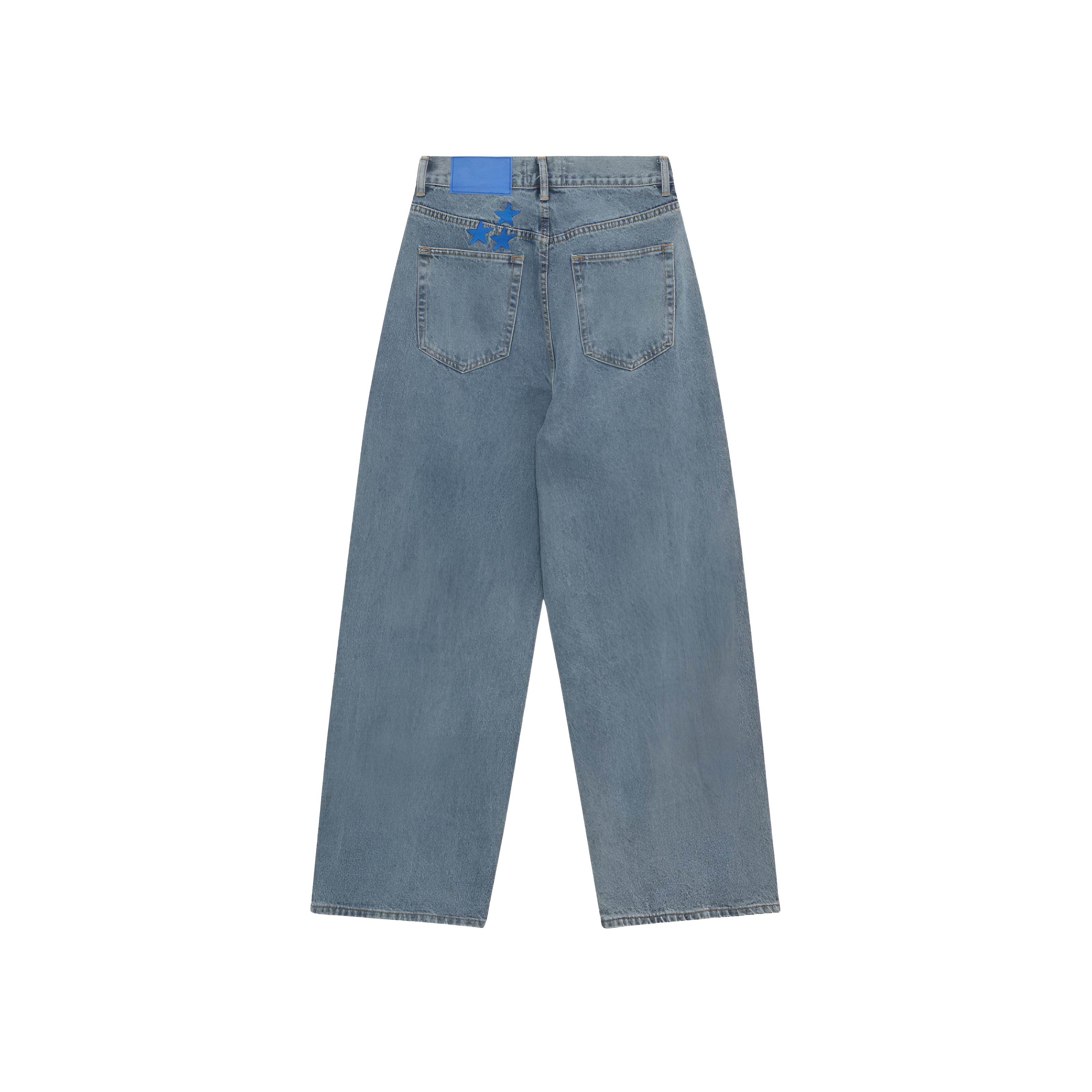 Wide Design Stylish Denim With Star Patch Detail-My Comfy PantWide Design Stylish Denim With Star Patch Detail - Image 6