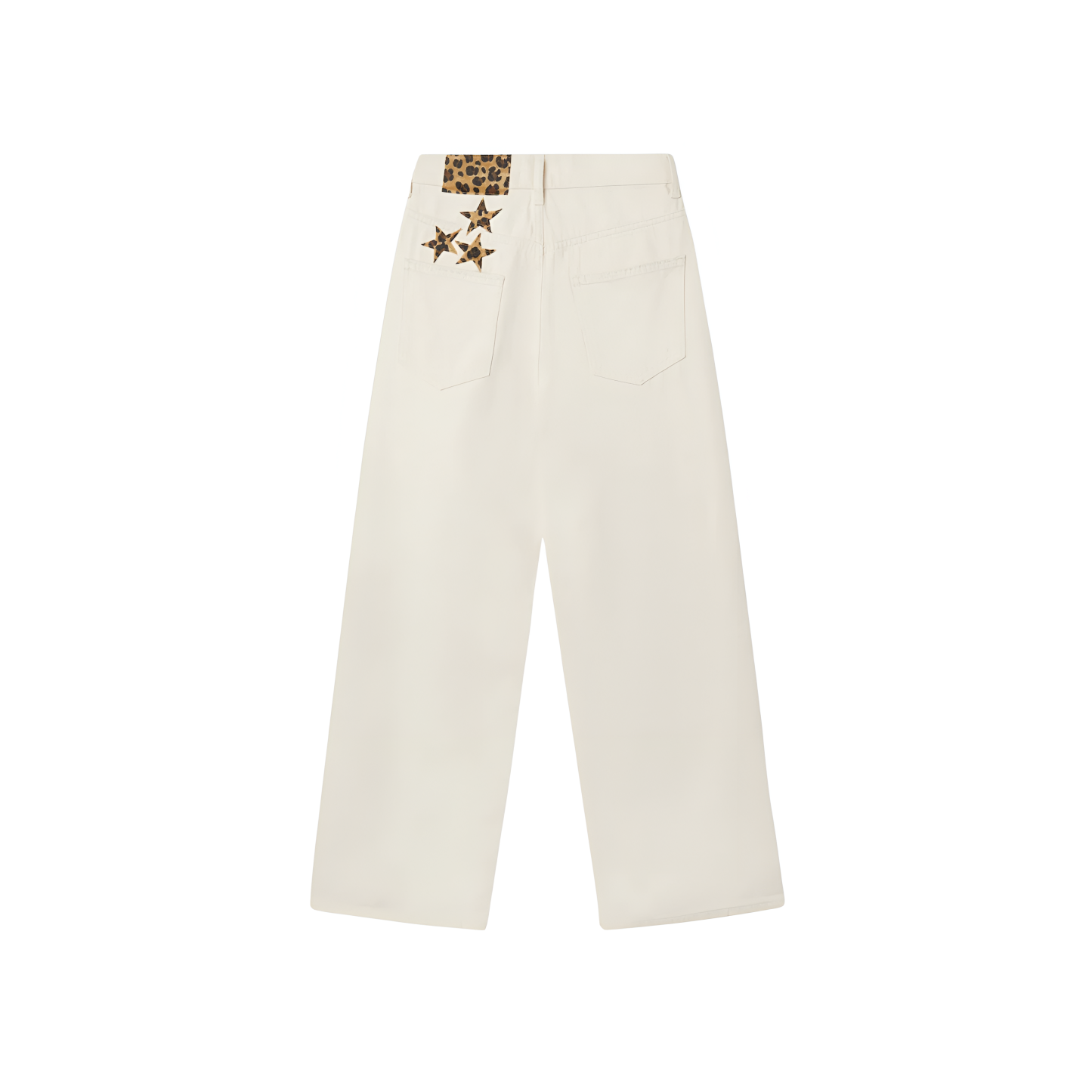 Wide Design Stylish Denim With Star Patch Detail-My Comfy Pant