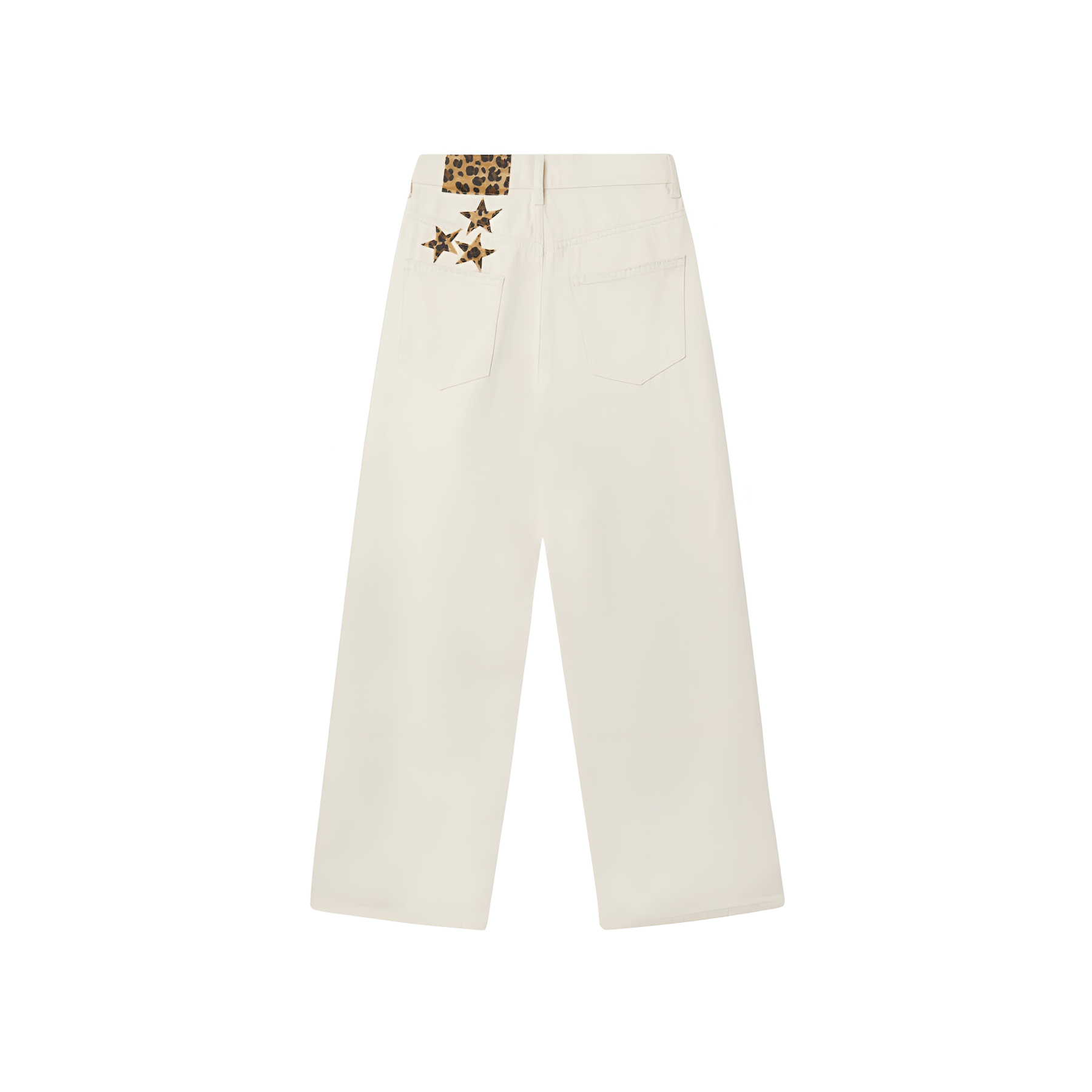 Wide Design Stylish Denim With Star Patch Detail-My Comfy Pant