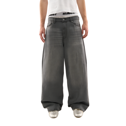 Wide Design Stylish Denim With Star Patch Detail-My Comfy Pant